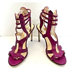 BURAK UYAN Women's Magenda Leather Caged Sandals Heels Sz 37/US 7 MSRP $ 980